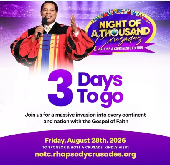𝗜𝗧'𝗦 3 𝗗𝗔𝗬𝗦 𝗧𝗢 𝗡𝗜𝗚𝗛𝗧 𝗢𝗙 𝗔 𝗧𝗛𝗢𝗨𝗦𝗔𝗡𝗗 𝗖𝗥𝗨𝗦𝗔𝗗𝗘𝗦 𝟮𝟬𝟮𝟲! 💫