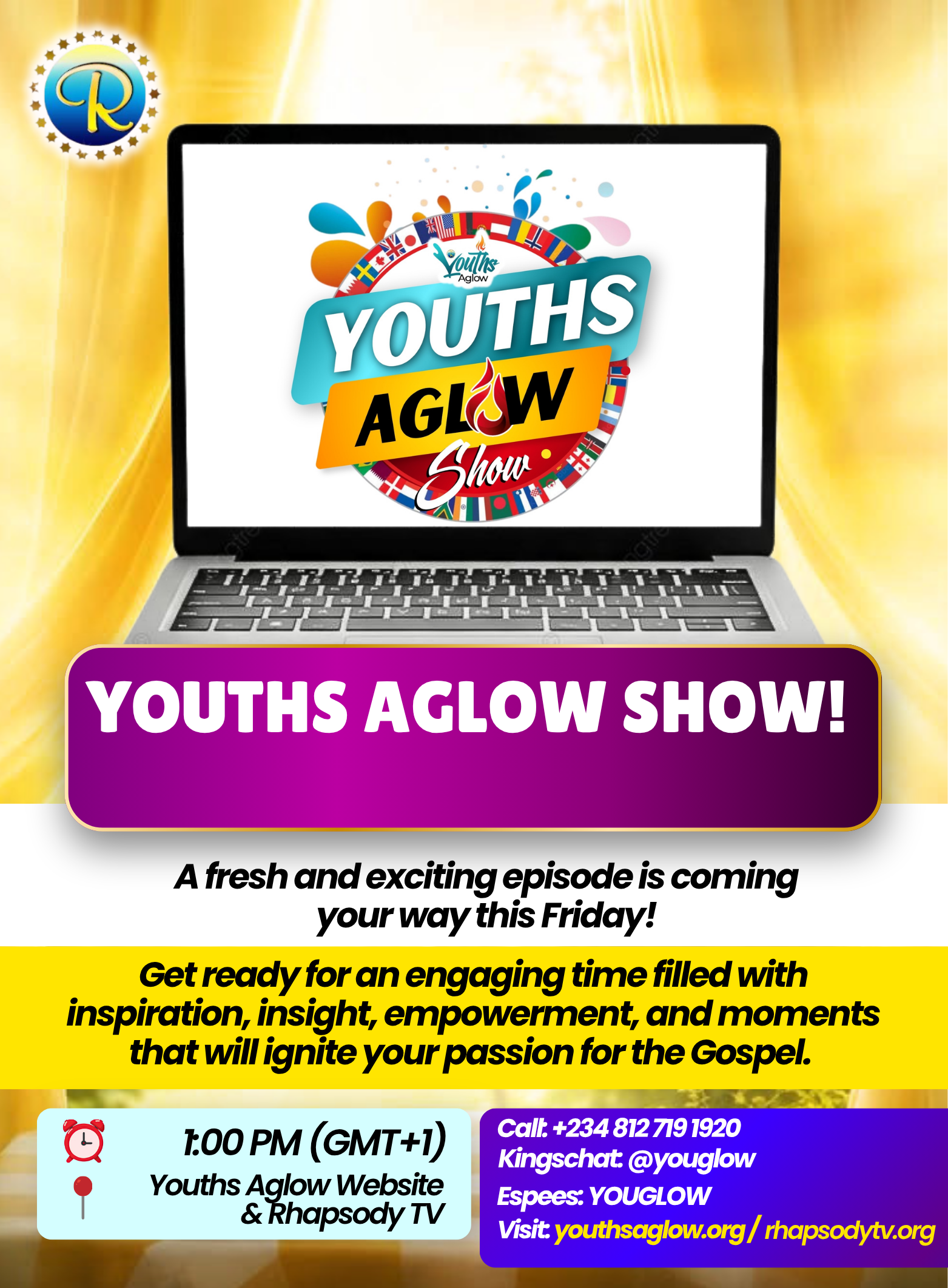 YOUTHS AGLOW SHOW: NEW EPISODE ALERT!*